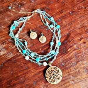 Vintage NINA RICCI AVON Necklace & Earrings set